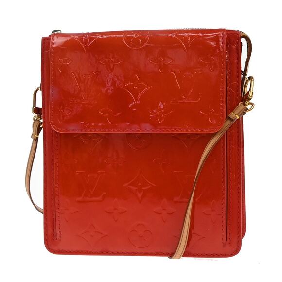 Louis Vuitton Monogram Vernis Mott Handbag Red